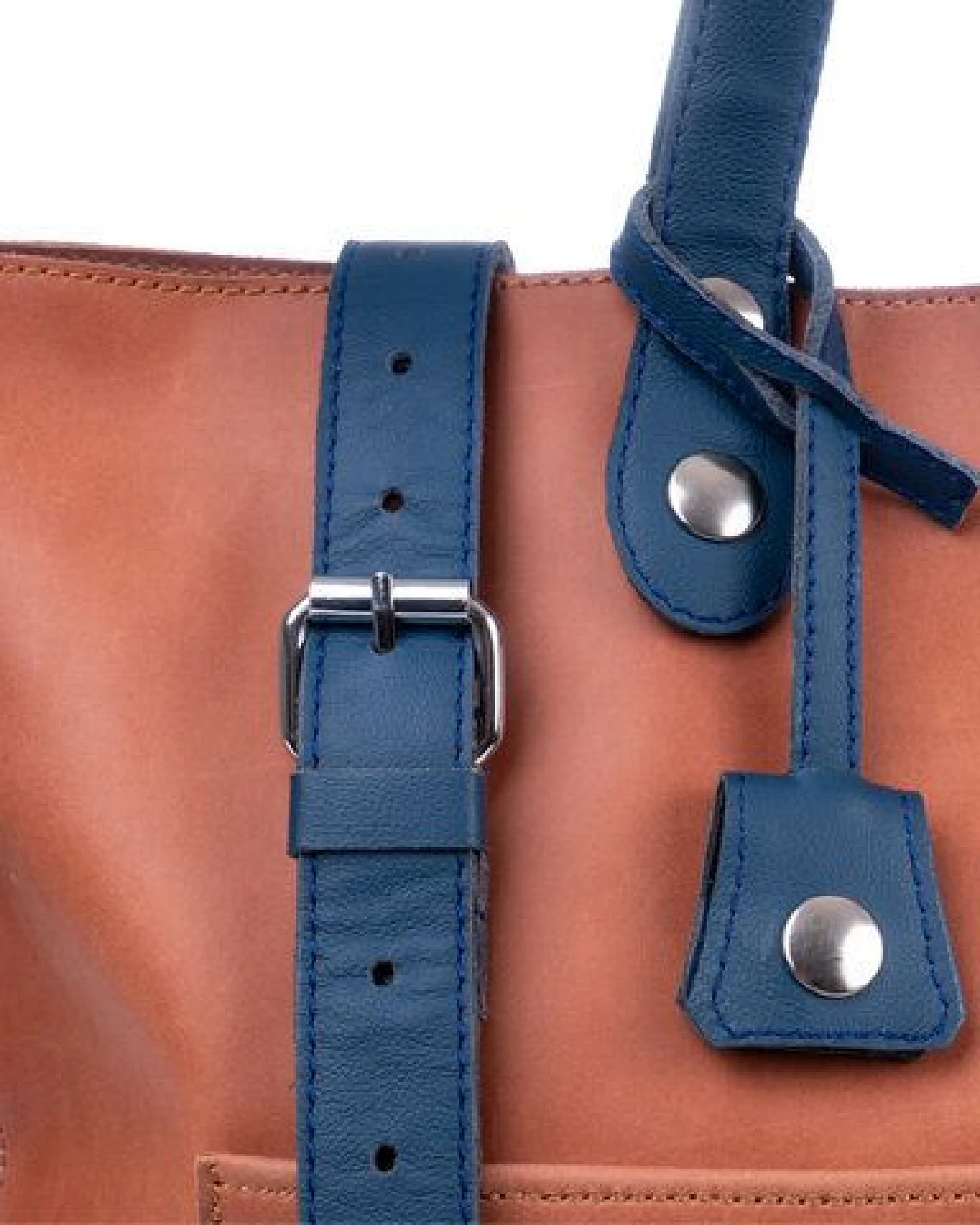Ritagli di G Damen Große Einkaufstasche LORY Leder 100% Made In Italy - Hellbraun – Ansicht 4