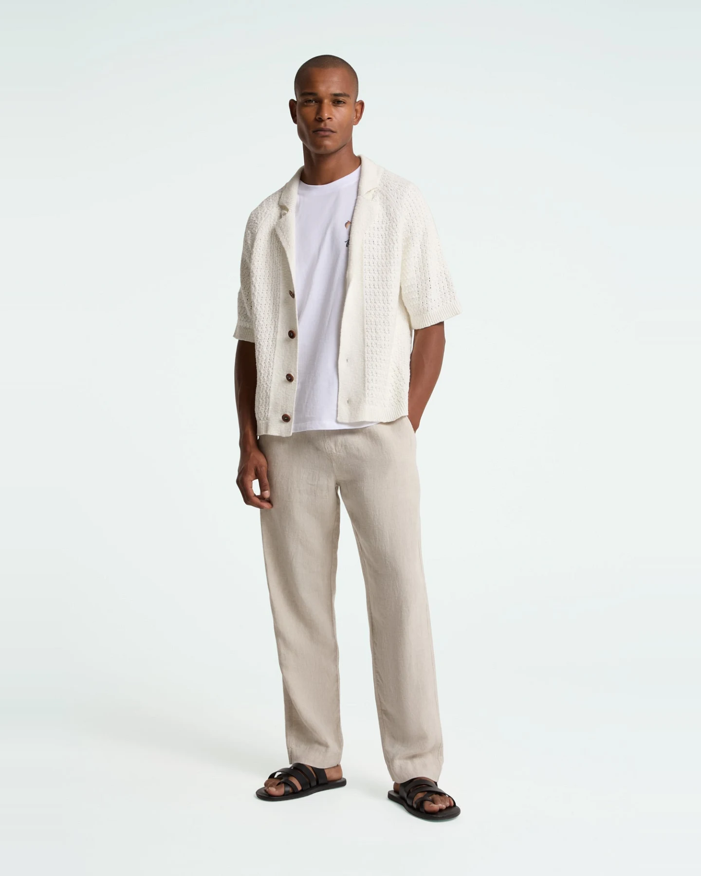 Kings of Indigo Herren vegan Hose Martin Ungefärbt Beige – Ansicht 2