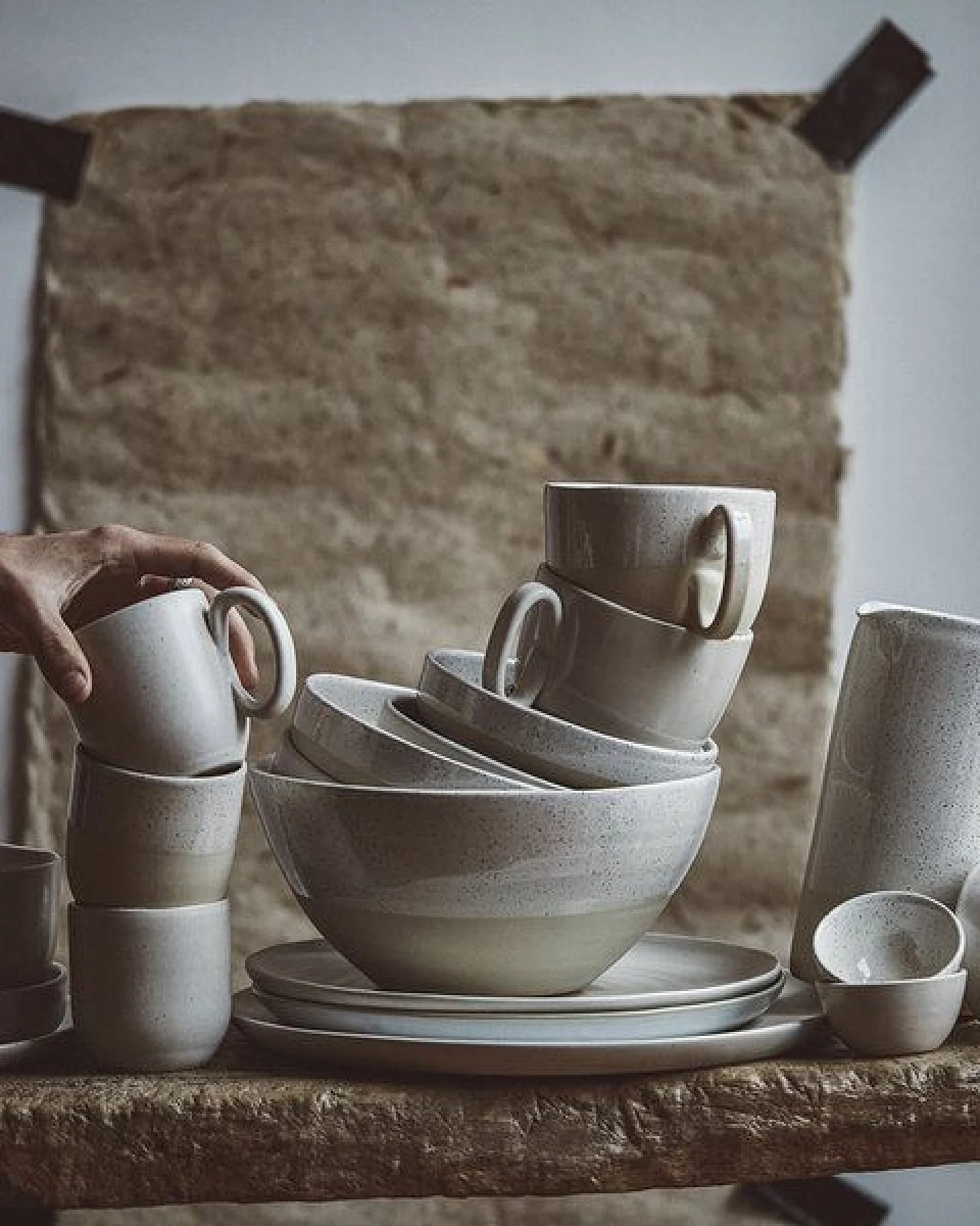 onomao Handgemachte Große Tasse aus Steinzeug – Ansicht 3