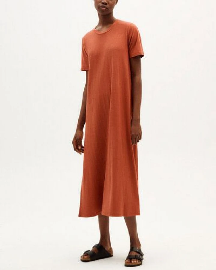 thinking mu Langes Kleid - Hemp Oueme - aus Hanf & Bio-Baumwolle