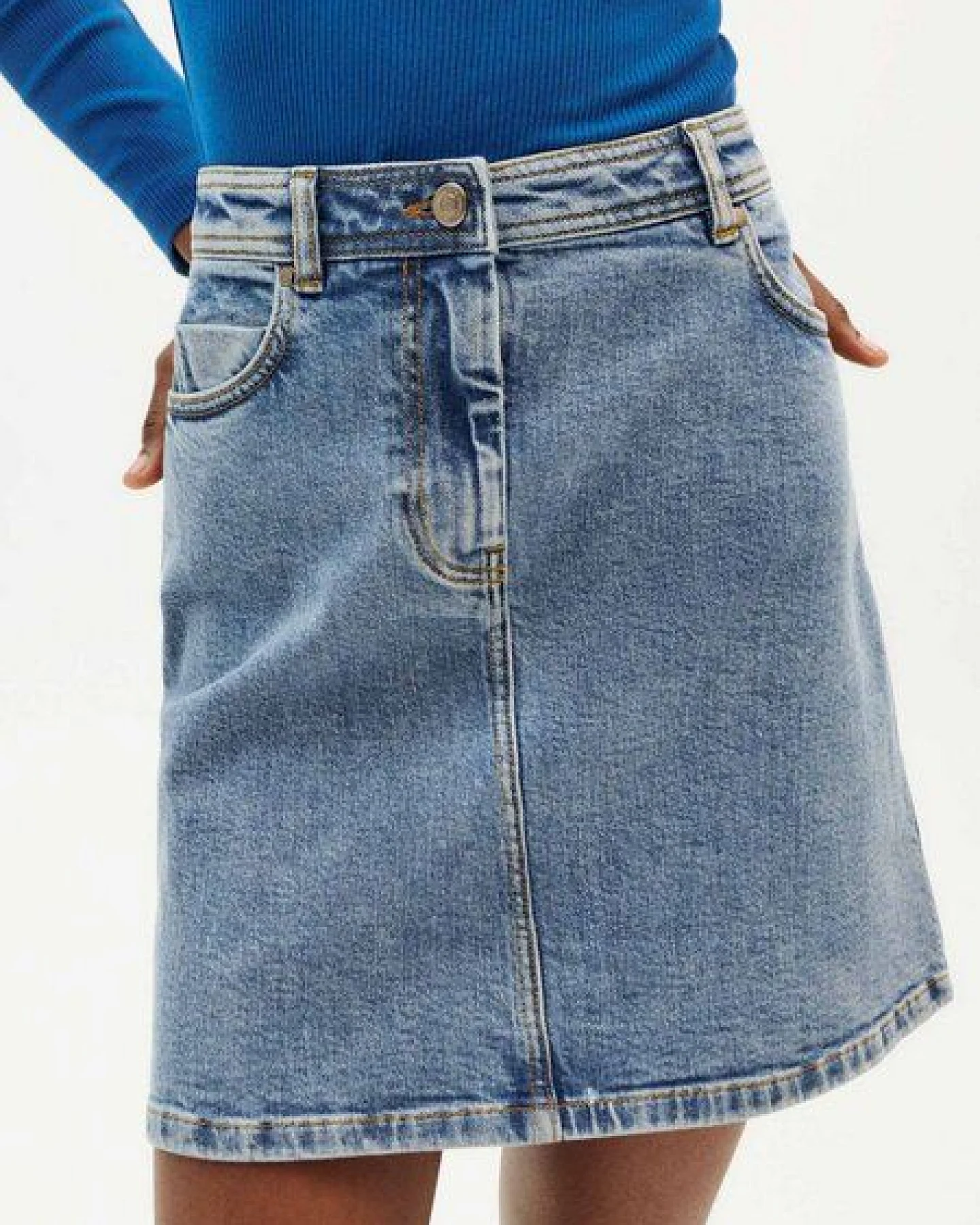 thinking mu Jeansrock - Marsha aus Bio-Baumwolle – Ansicht 2