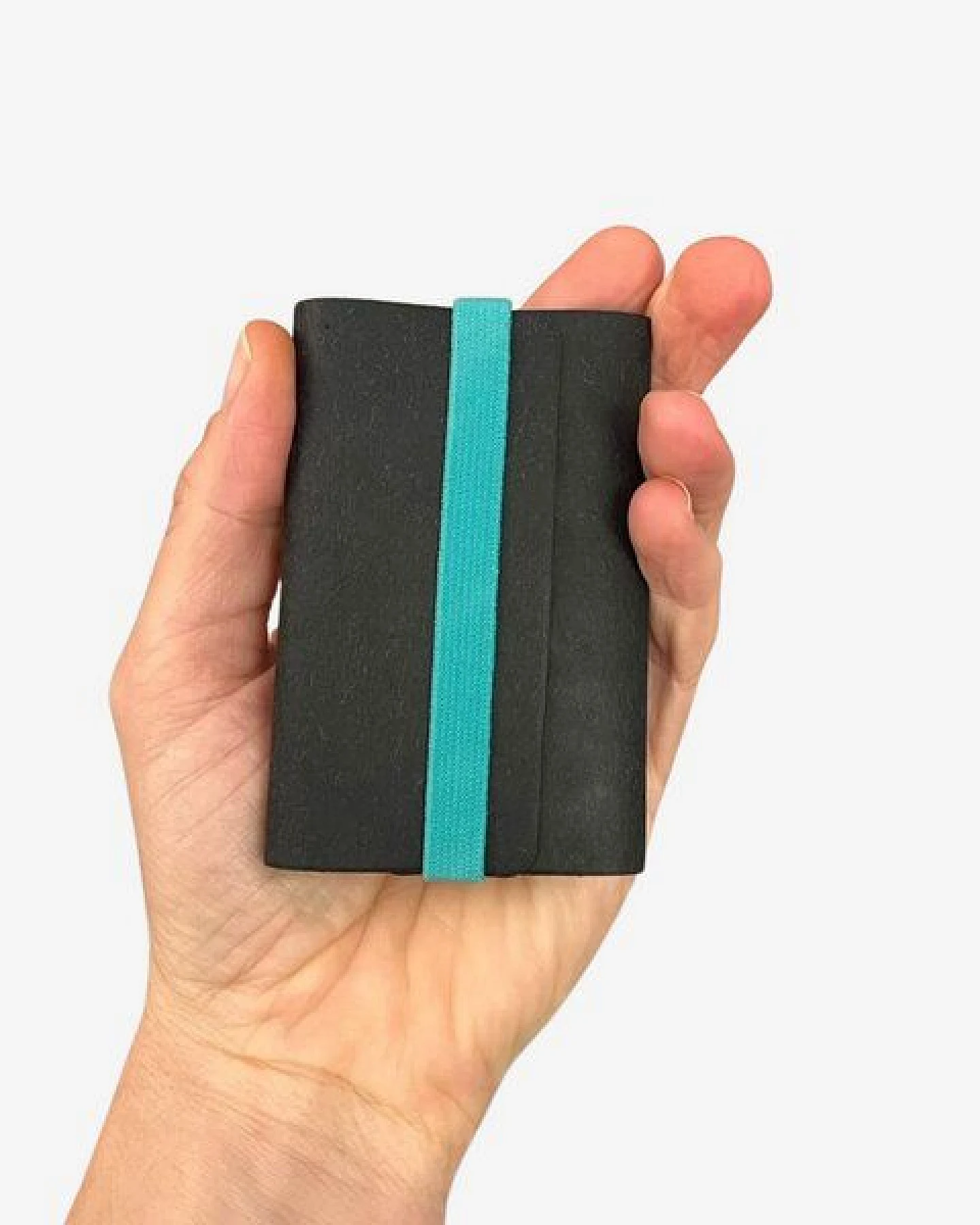 ANDERS & KOMISCH Minimalistisches Karten Portemonnaie mit Münzfach - A&K TINY Wallet Schwarz – Ansicht 2