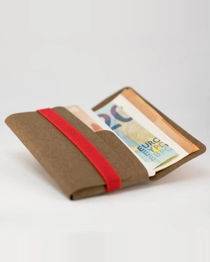 ANDERS & KOMISCH Veganes Kreditkartenetui - Cardholder mit Münzfach - A&K TINY Braun