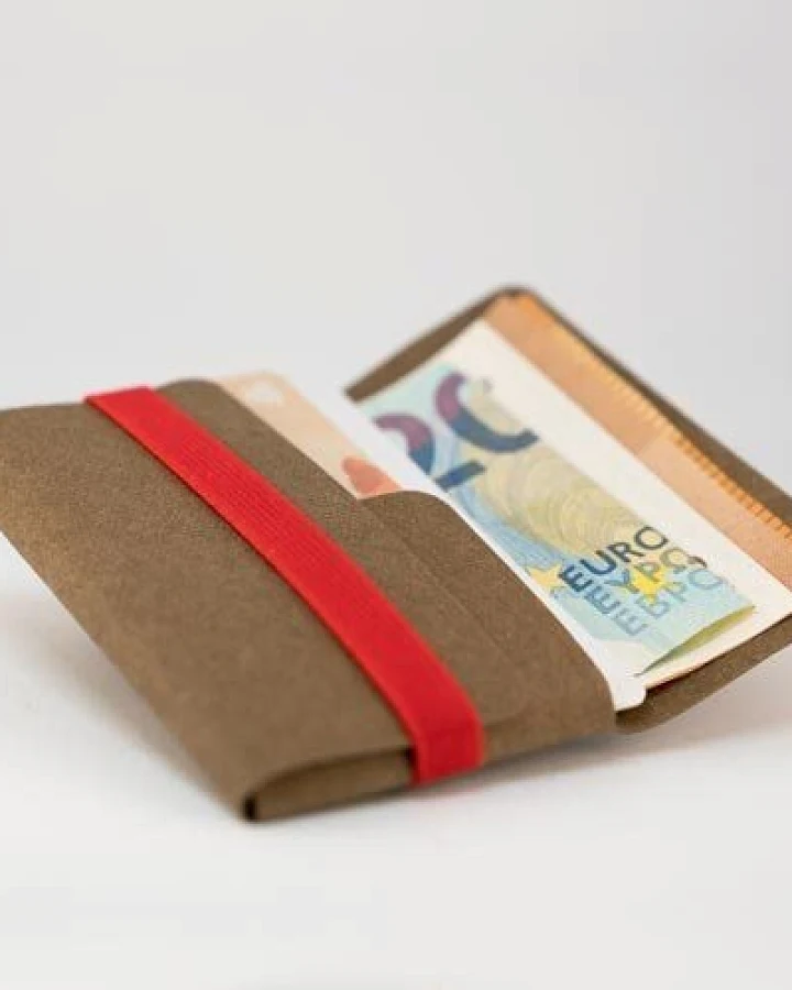ANDERS & KOMISCH Veganes Kreditkartenetui - Cardholder mit Münzfach - A&K TINY Braun