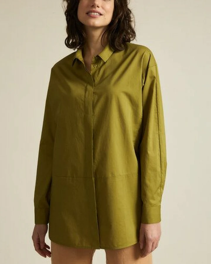 LANIUS Lange Bluse GOTS aus Bio-Baumwolle