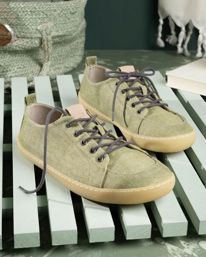 nahtur-design Barfußschuhe aus Bioleinen mit Kautschuksohle unisex