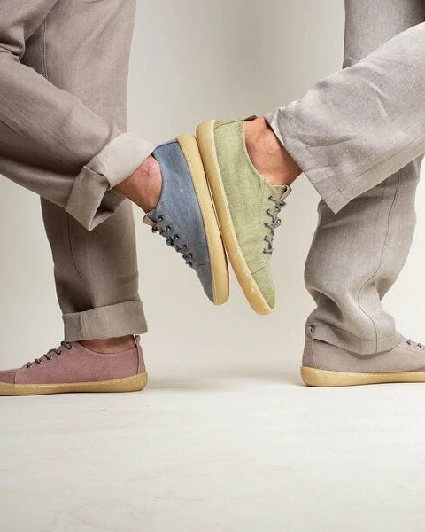 nahtur-design Barfußschuhe aus Bioleinen mit Kautschuksohle unisex – Ansicht 4