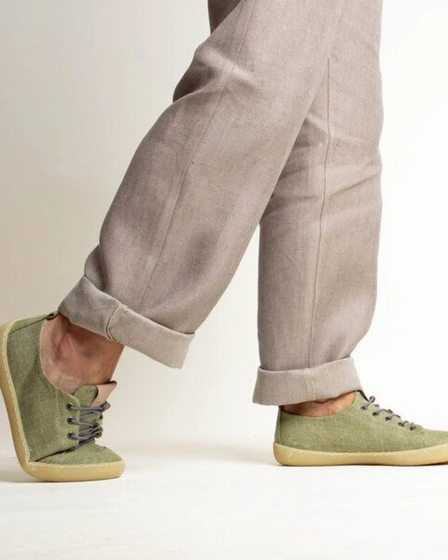 nahtur-design Barfußschuhe aus Bioleinen mit Kautschuksohle unisex – Ansicht 2