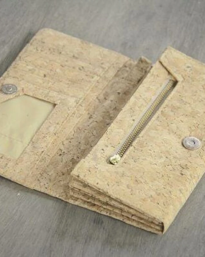 BY COPALA Portemonnaie aus Kork, praktische Brieftasche, handgefertigt und vegan