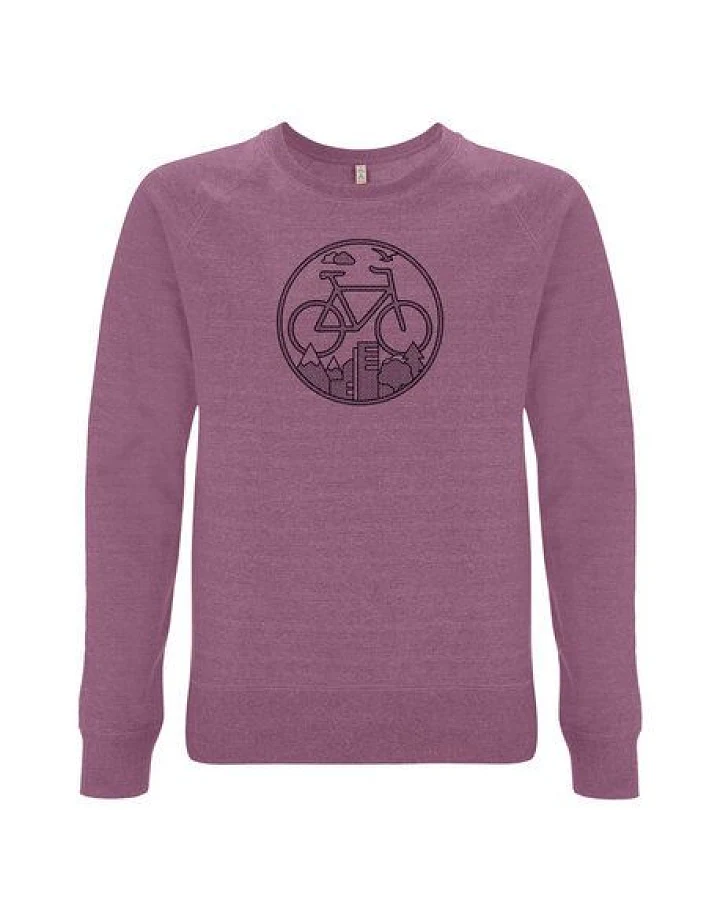 Picopoc Fahrrad Sweatshirt „Unter den Wolken“ in Violett / Lila & Schwarz
