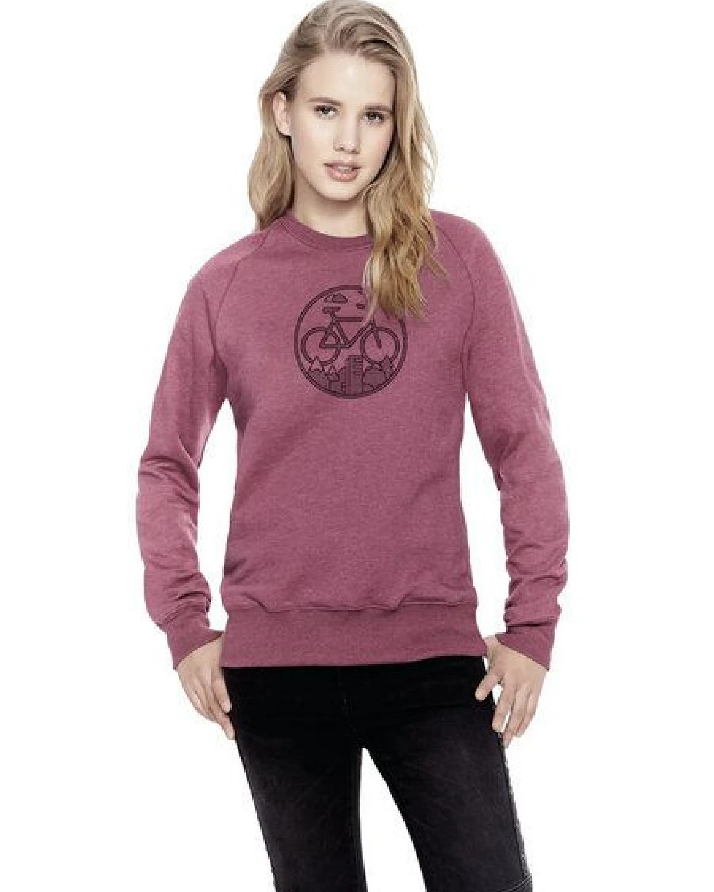 Picopoc Fahrrad Sweatshirt „Unter den Wolken“ in Violett / Lila & Schwarz – Ansicht 4