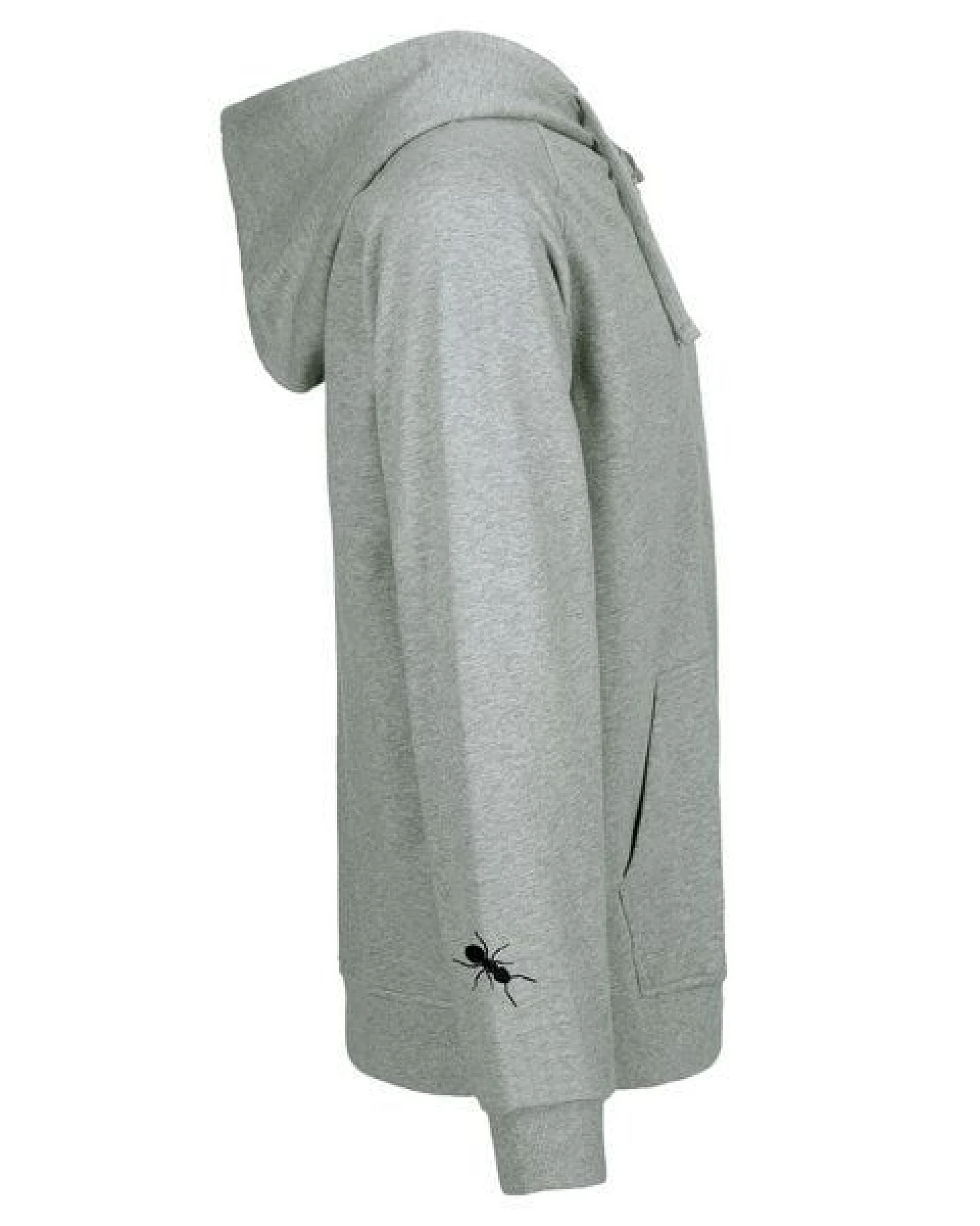 HANDGEDRUCKT "Ameisen" Männer Zip-HOODY aus reiner Biobaumwolle (kbA) – Ansicht 3