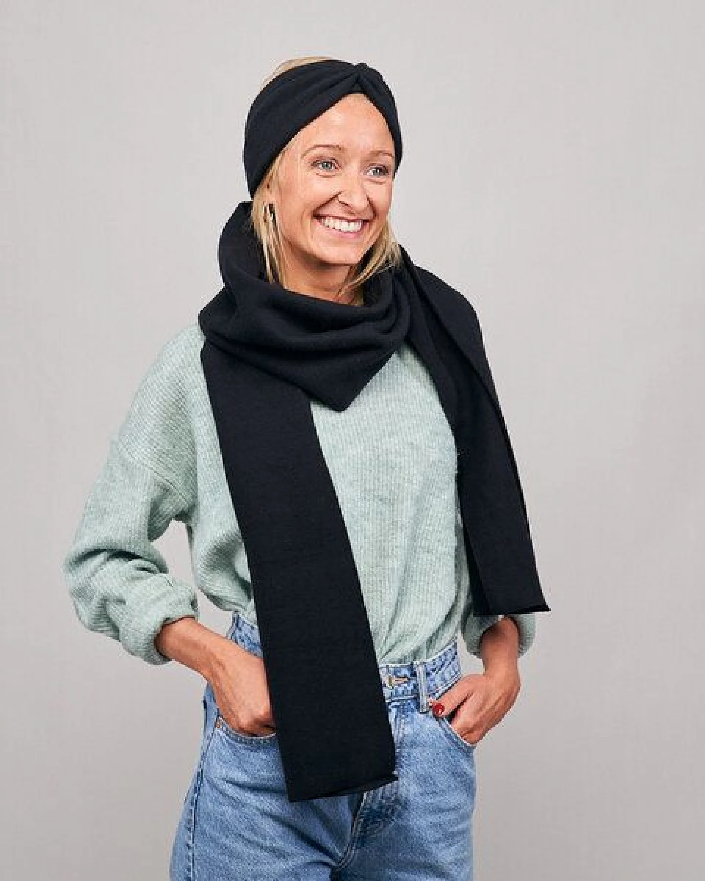 obumi SCHAL AUS BIO AUS 100% BIO BAUMWOLLE (VEGAN) – Ansicht 2