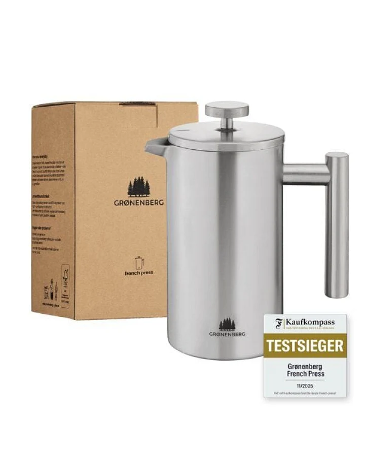 GROENENBERG Edelstahl French Press 0,35 - 1 Liter