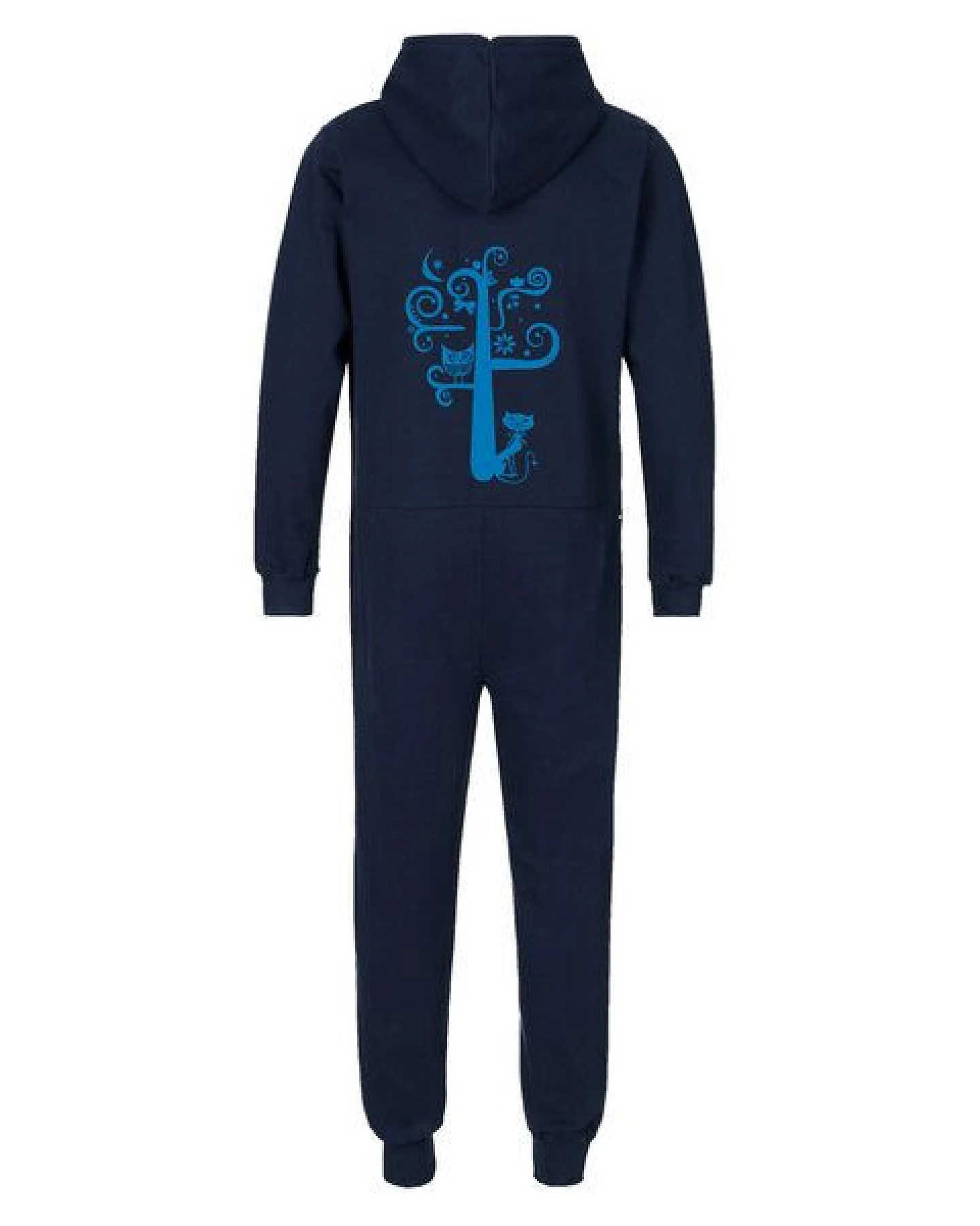 HANDGEDRUCKT "Nighttimetree" Jumpsuit für Erwachsene aus Biobaumwolle (kbA) – Ansicht 4