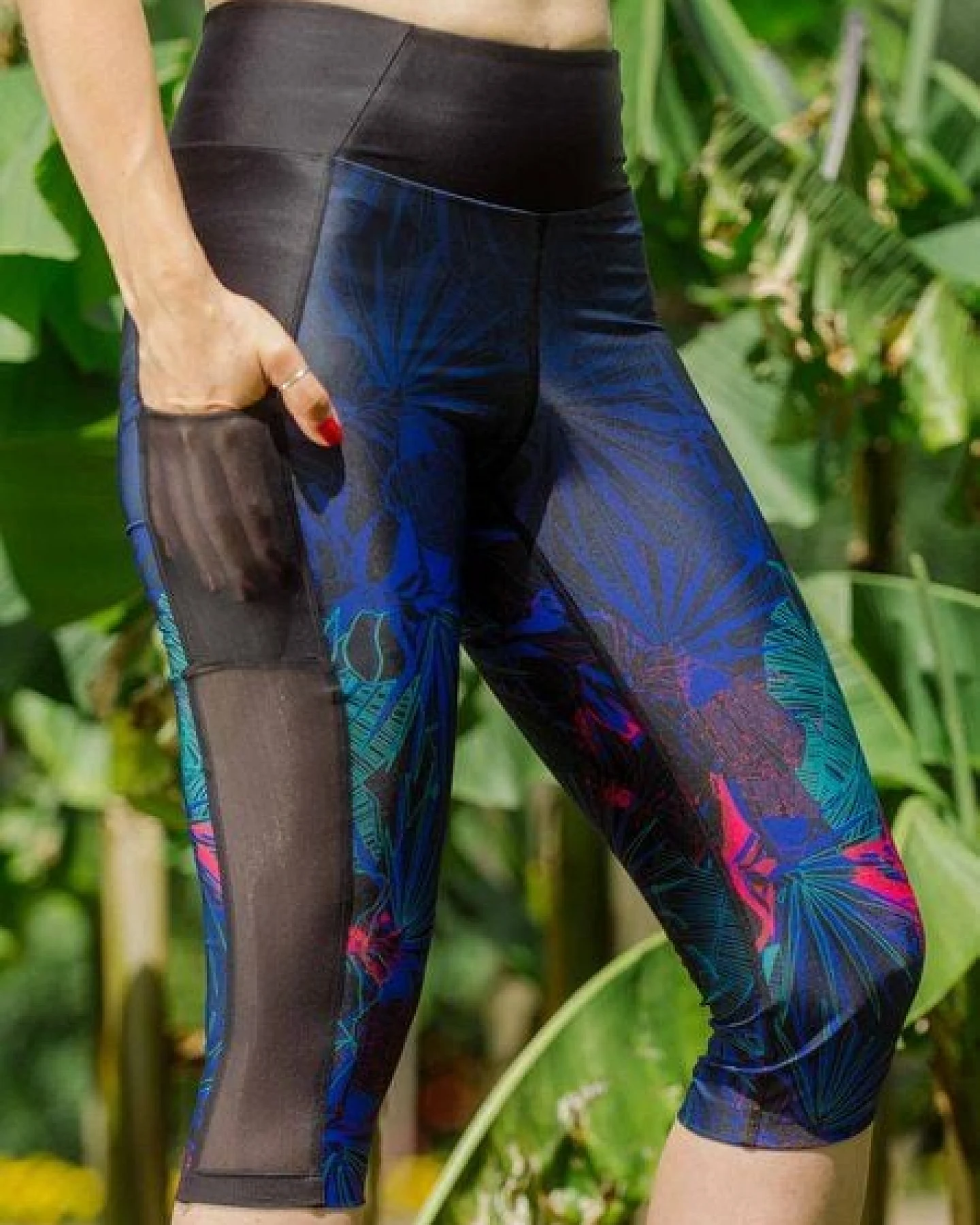 nice to meet me Dynamic Capri - aus recycelten Materialen mit Netzstoff – Ansicht 2
