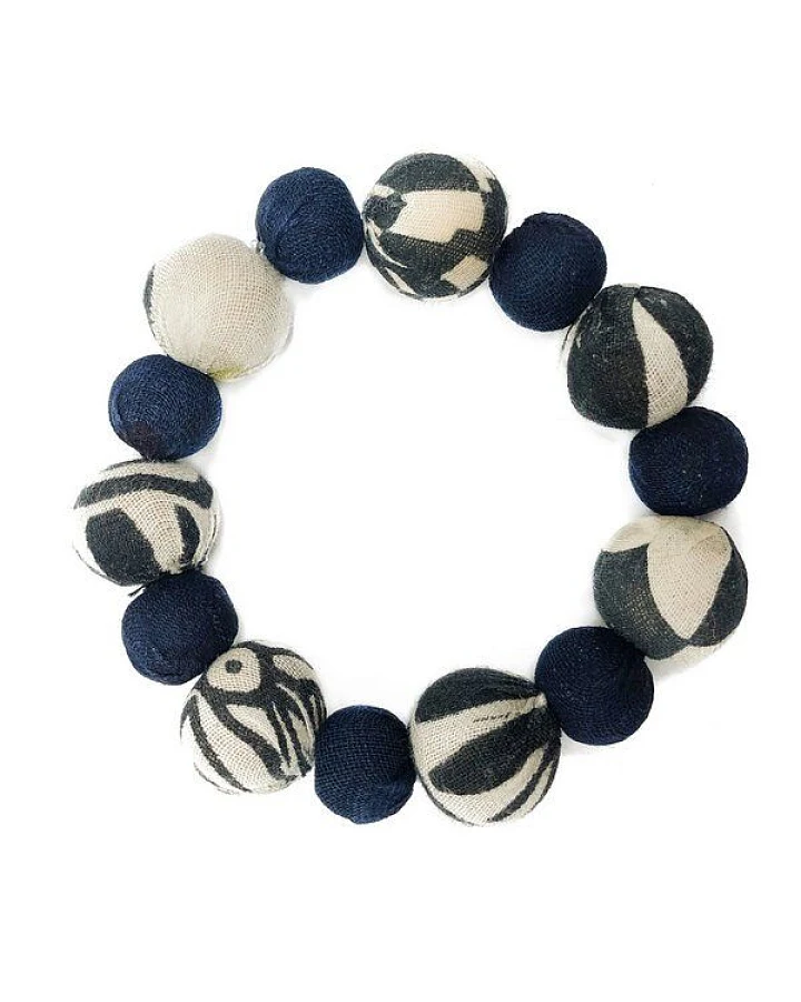 Worldfinds Kantha Armband Bauble Indigo