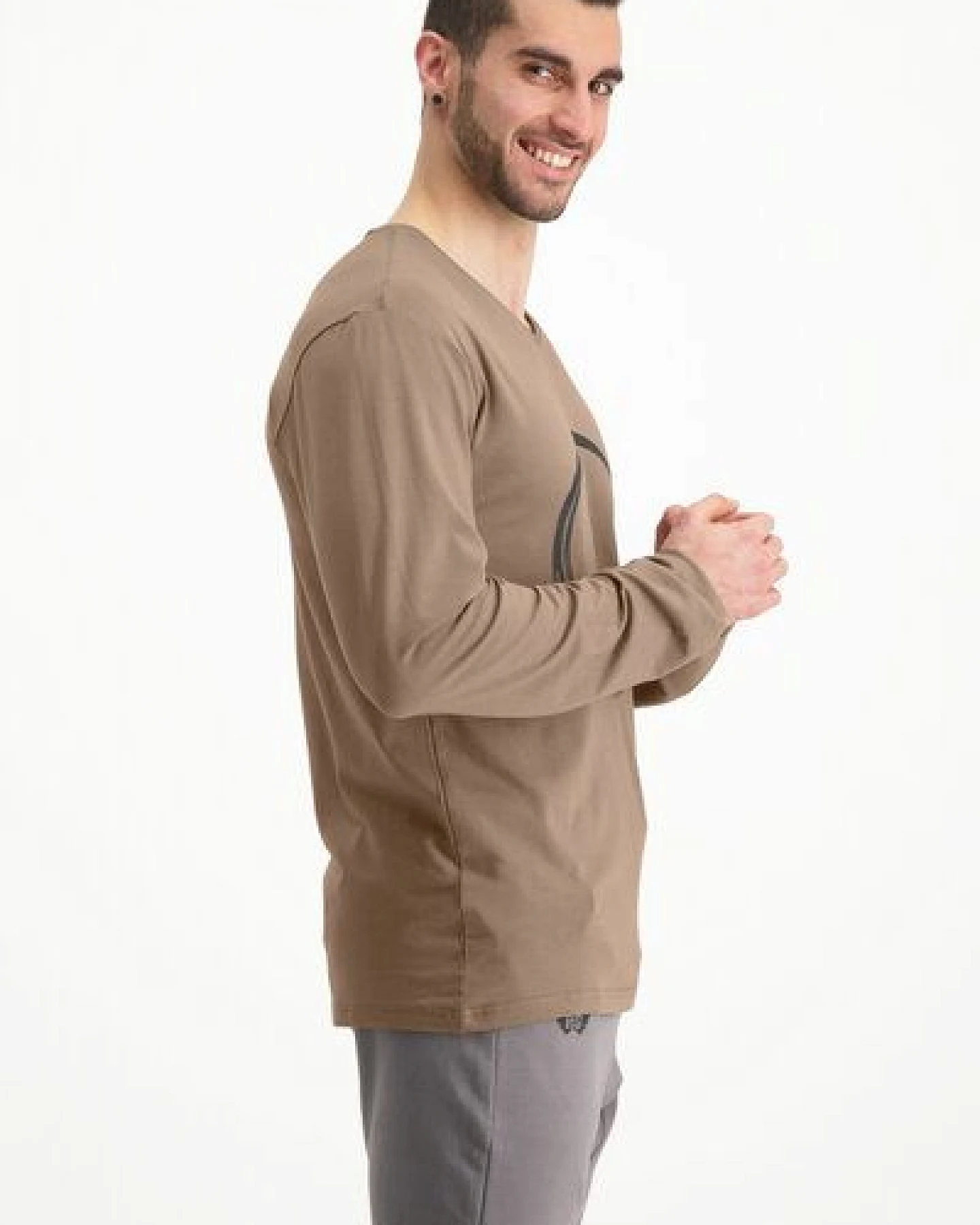 Renegade Guru Herren Langarm Shirt Rudra mit Zen Print – Bambus und Bio-Baumwolle – Ansicht 2