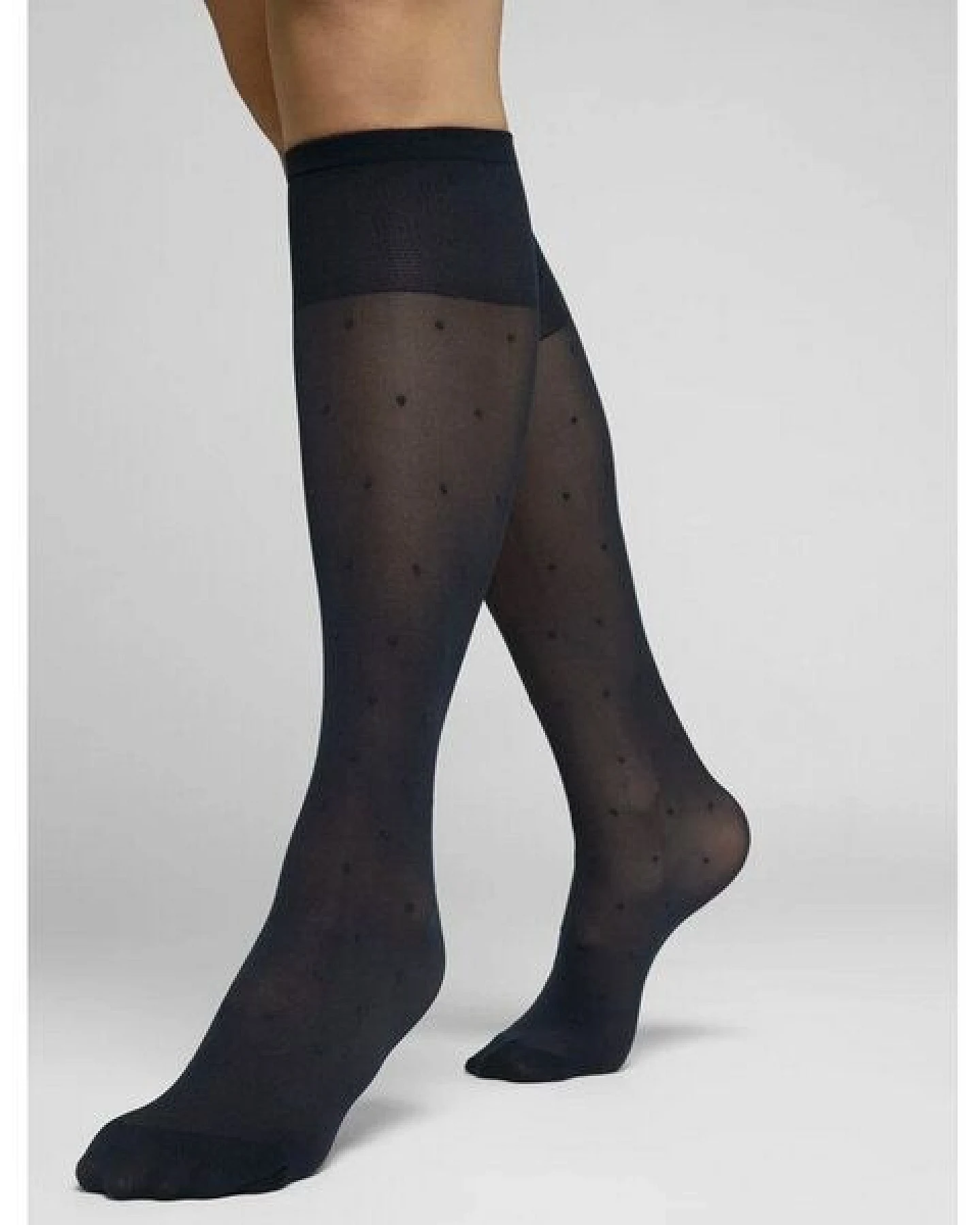 Swedish Stockings Kniestrümpfe Doris Dots aus Recycling-Material – Ansicht 2