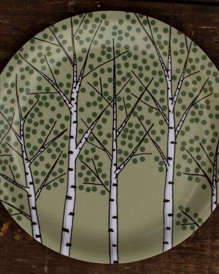 Cmig Coasters / Minitablett „Schwedensommer“ aus Birkenfurnier