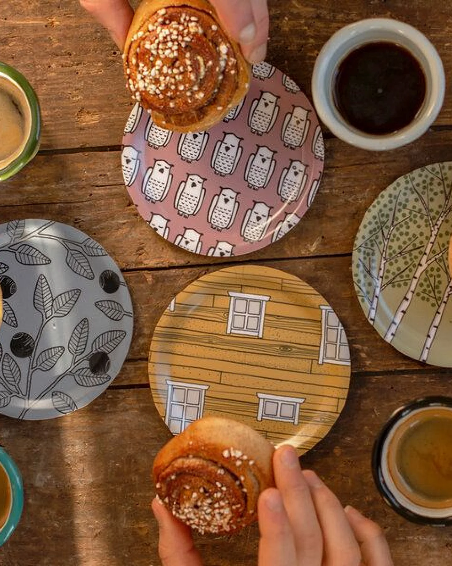 Cmig Coasters / Minitablett „Schwedensommer“ aus Birkenfurnier – Ansicht 3
