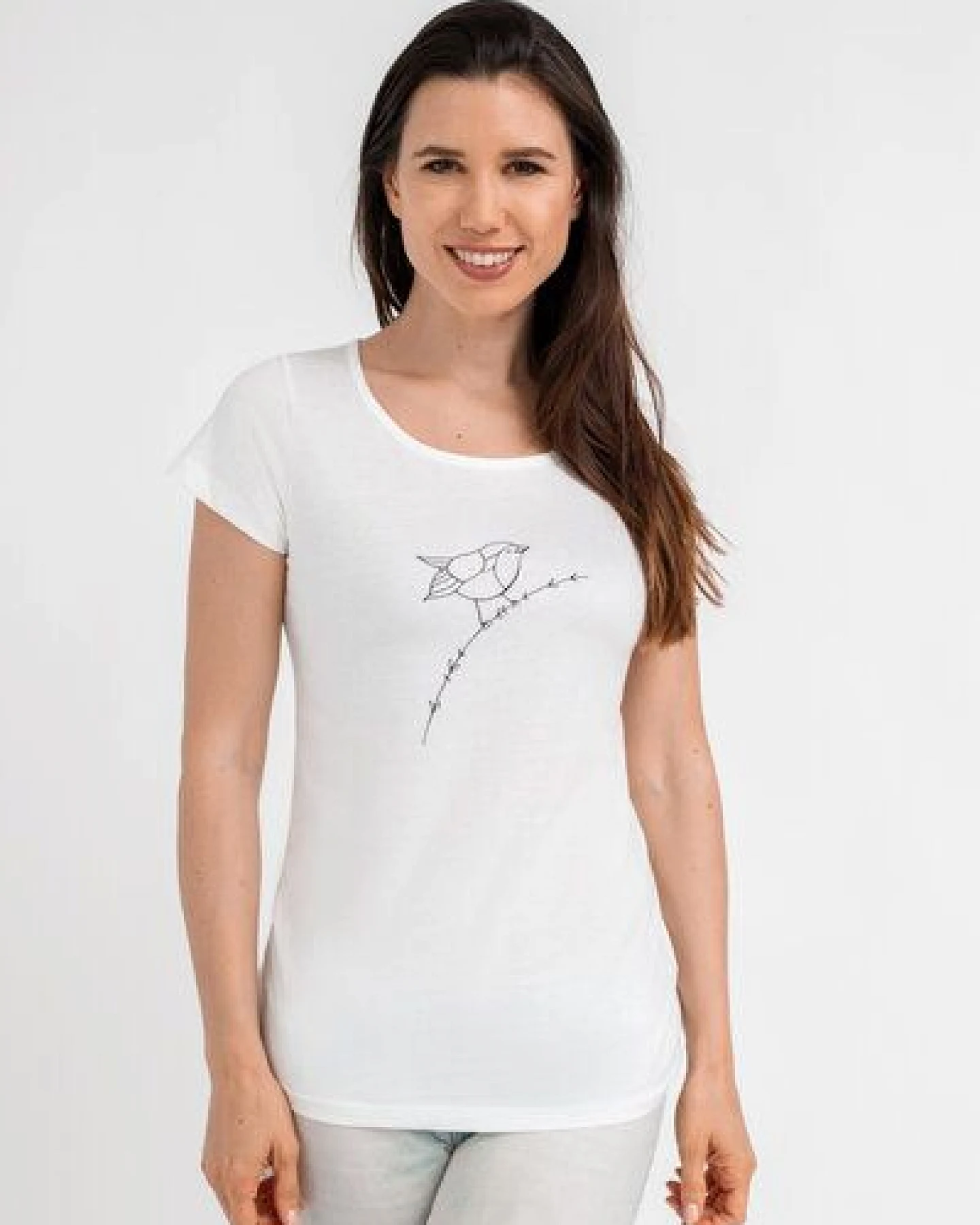 Brandless Basic Bio T-Shirt (ladies) Nr.2 Rotkehlchen GOTS 155g/m² – Ansicht 4