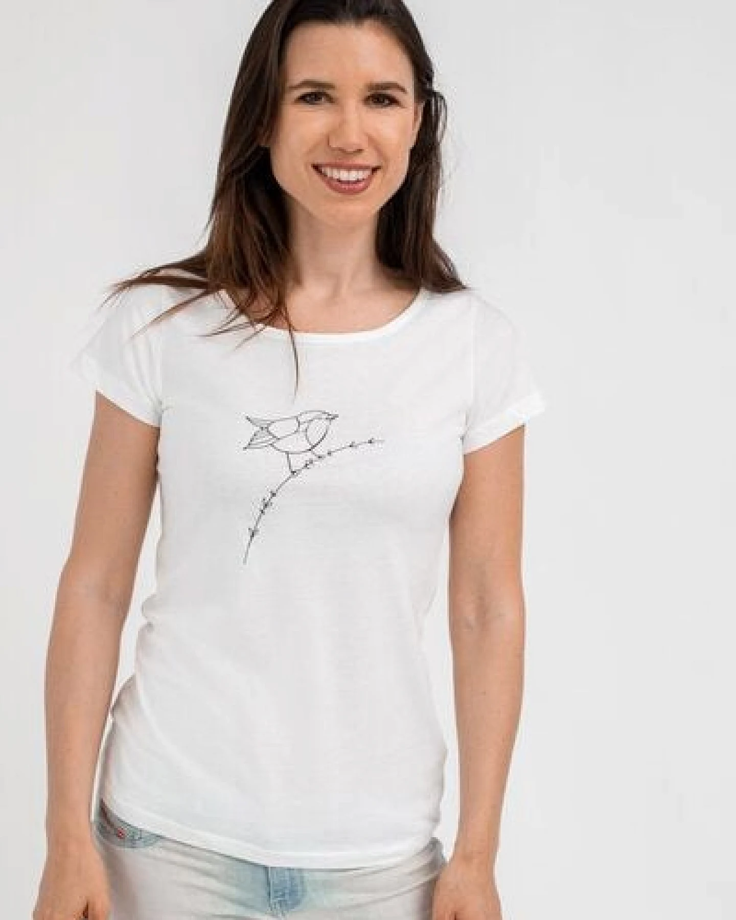 Brandless Basic Bio T-Shirt (ladies) Nr.2 Rotkehlchen GOTS 155g/m² – Ansicht 2