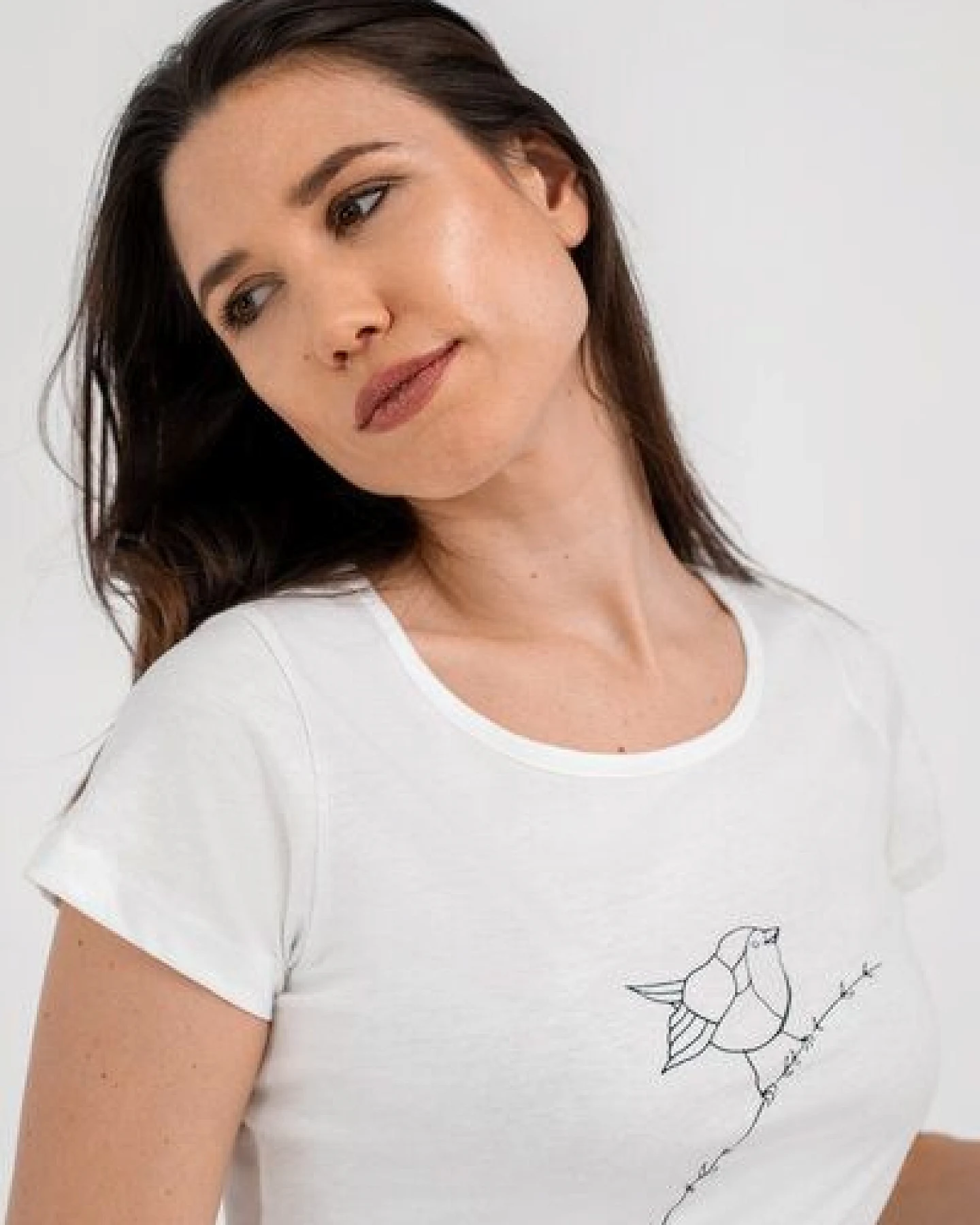 Brandless Basic Bio T-Shirt (ladies) Nr.2 Rotkehlchen GOTS 155g/m² – Ansicht 3