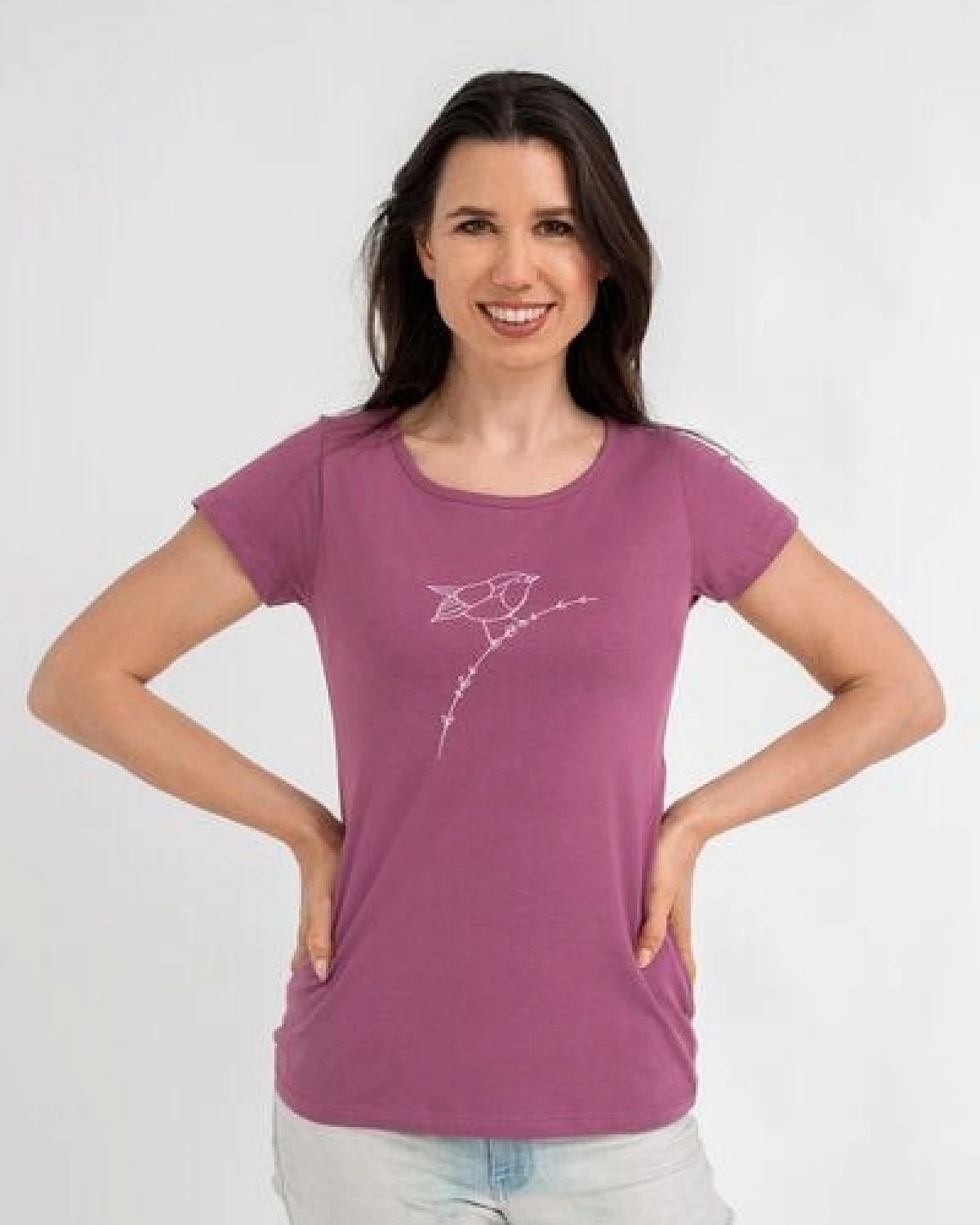 Brandless Basic Bio T-Shirt (ladies) Nr.2 Rotkehlchen GOTS 155g/m² – Ansicht 2