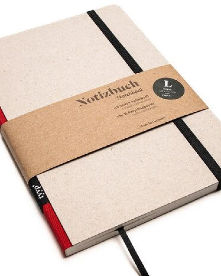 tyyp Notizbuch A5 – 100% Recyclingpapier – handmade in Germany – Klassik Öko