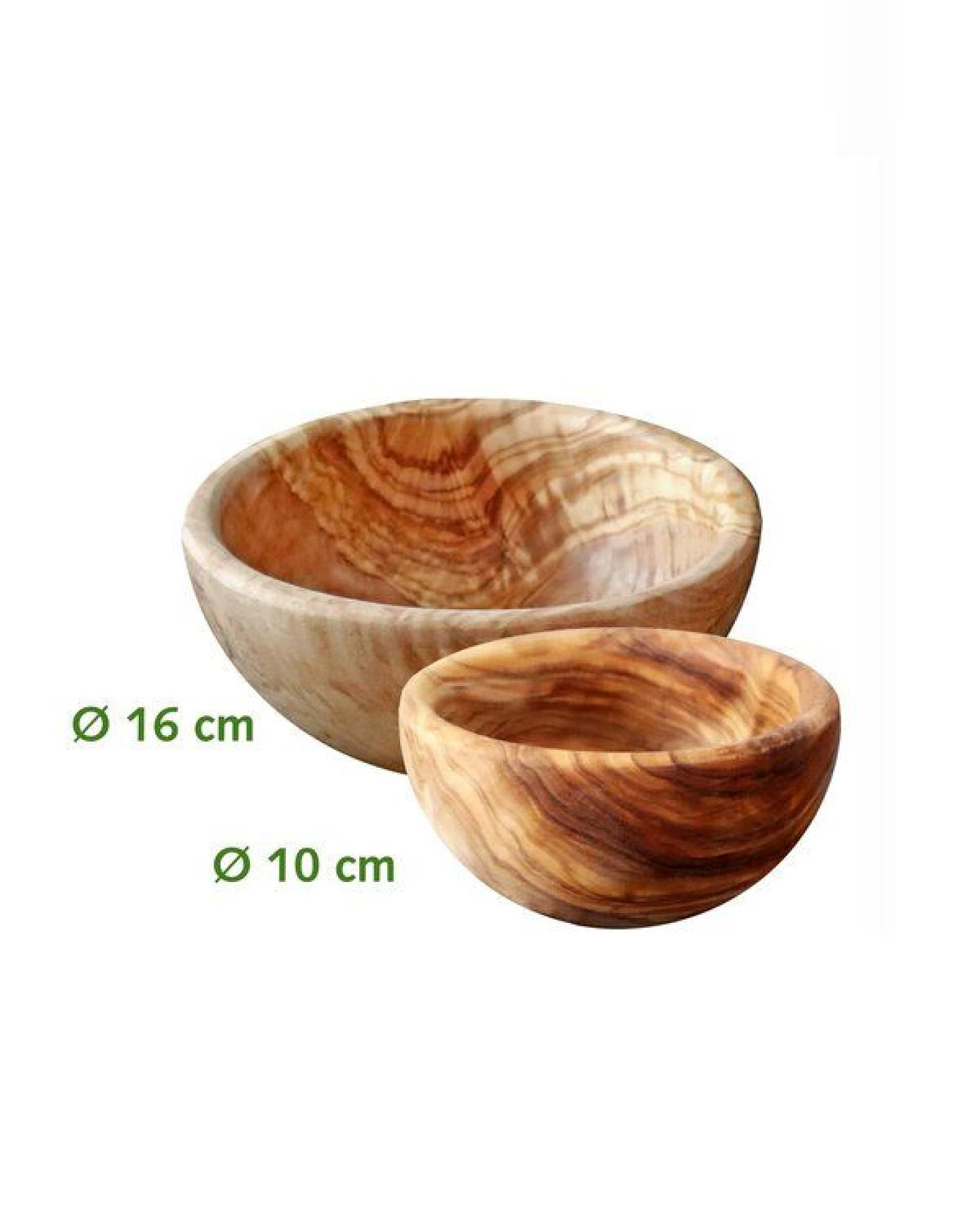 NATUREHOME 2er Set Schalen Olivenholz Ø ca. 16 und 10 cm – Ansicht 4