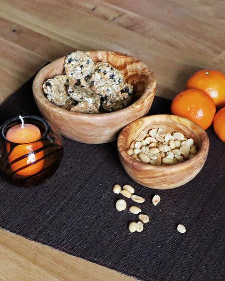 NATUREHOME 2er Set Schalen Olivenholz Ø ca. 16 und 10 cm