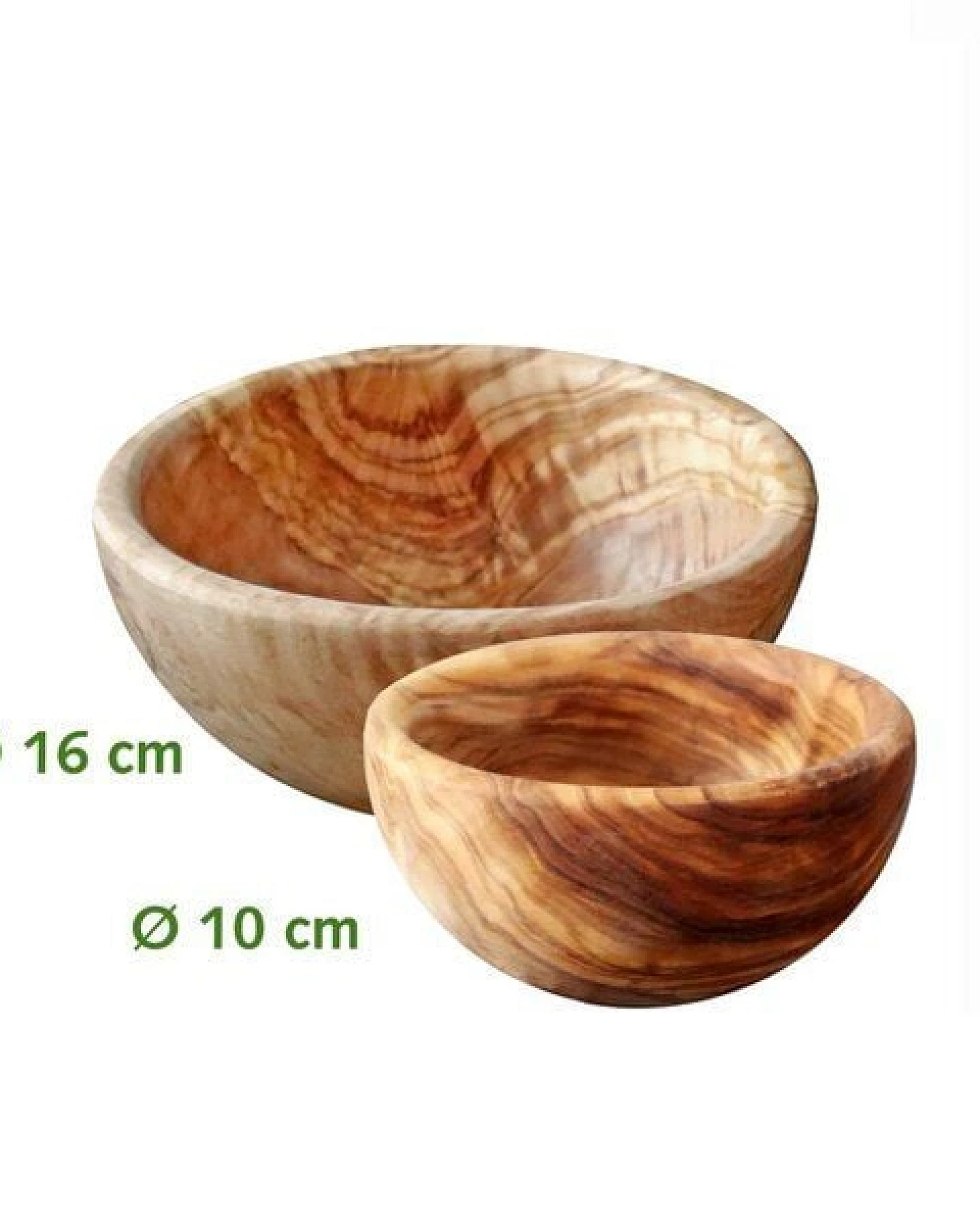 NATUREHOME 2er Set Schalen Olivenholz Ø ca. 16 und 10 cm – Ansicht 4