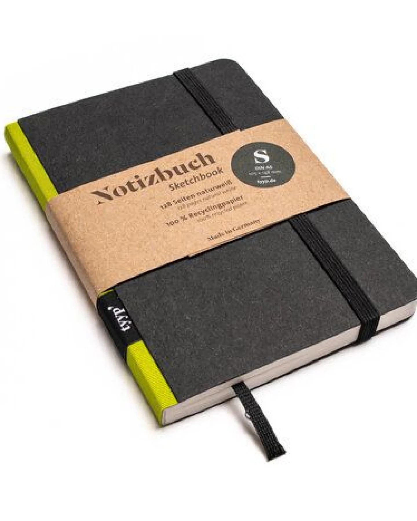 tyyp Notizbuch A6 schwarz – 100% Recyclingpapier – handmade – Klassik – Ansicht 2