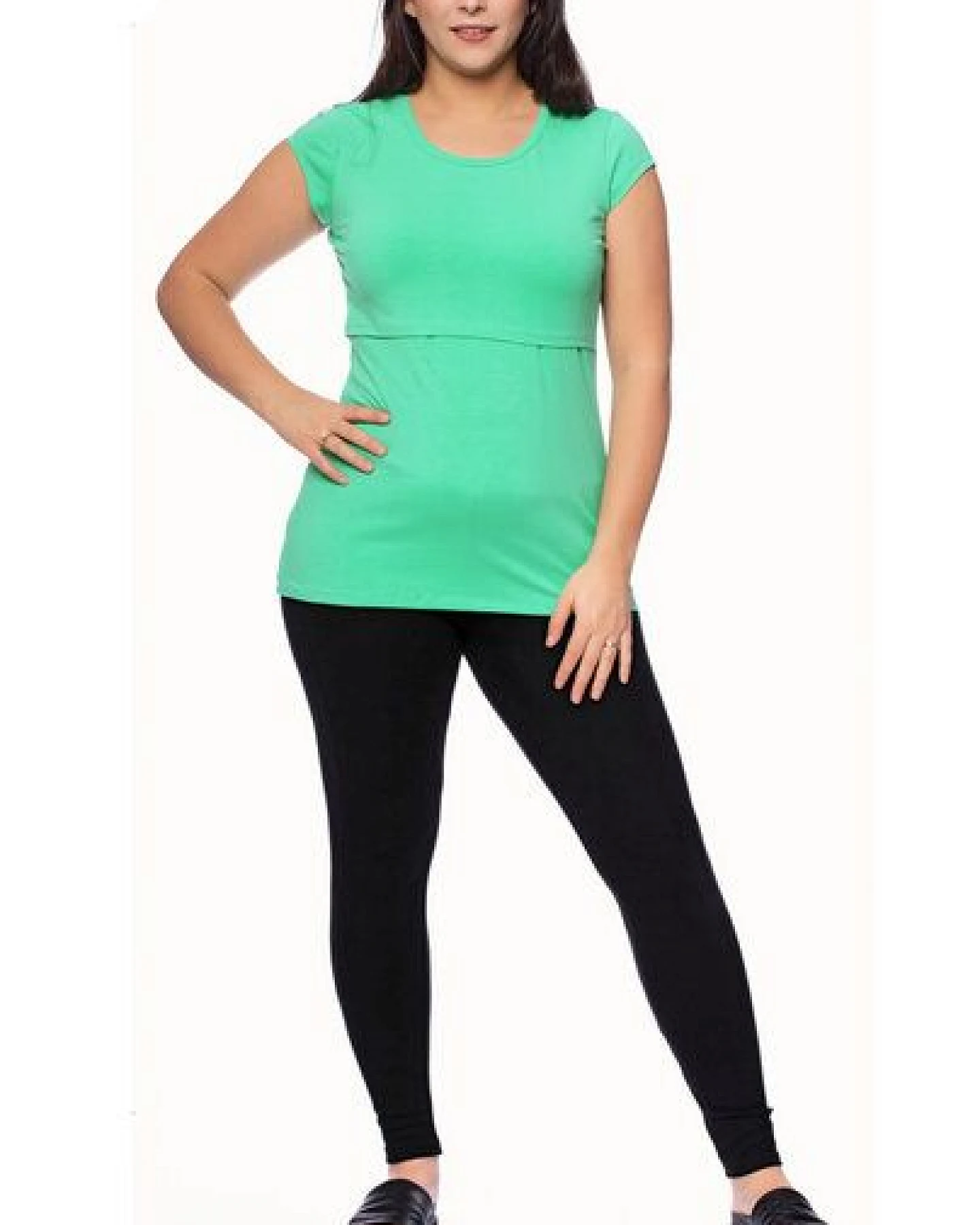 Milchshake 103 BASIC Umstands- und Stillshirt kurzarm aus Bio-Baumwolle – Ansicht 2