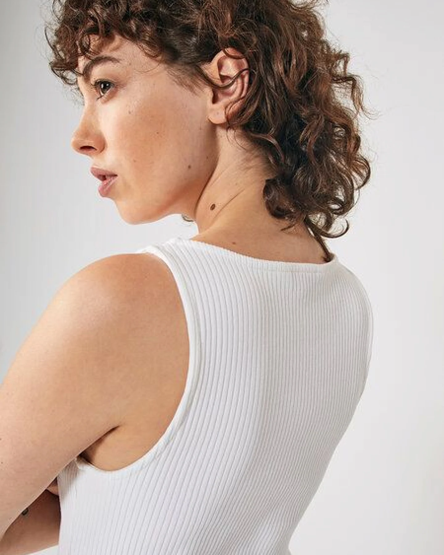 NINE TO FIVE #ammer - Damen Ripp Tank Top aus Bio-Baumwolle – Ansicht 3
