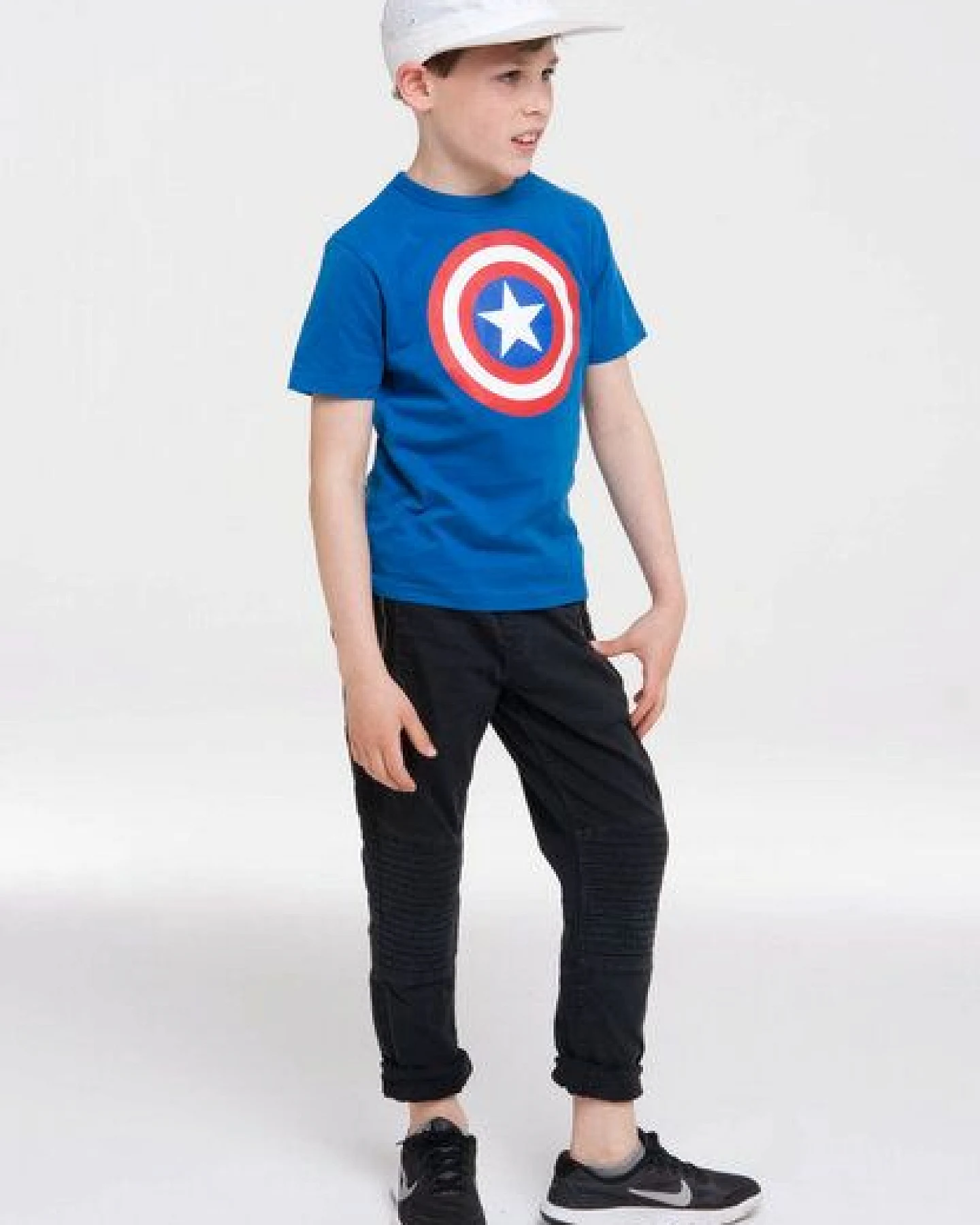 LOGOSH!RT LOGOSHIRT - Marvel - Captain America - Shield - Logo - Kinder - Bio T-Shirt – Ansicht 2