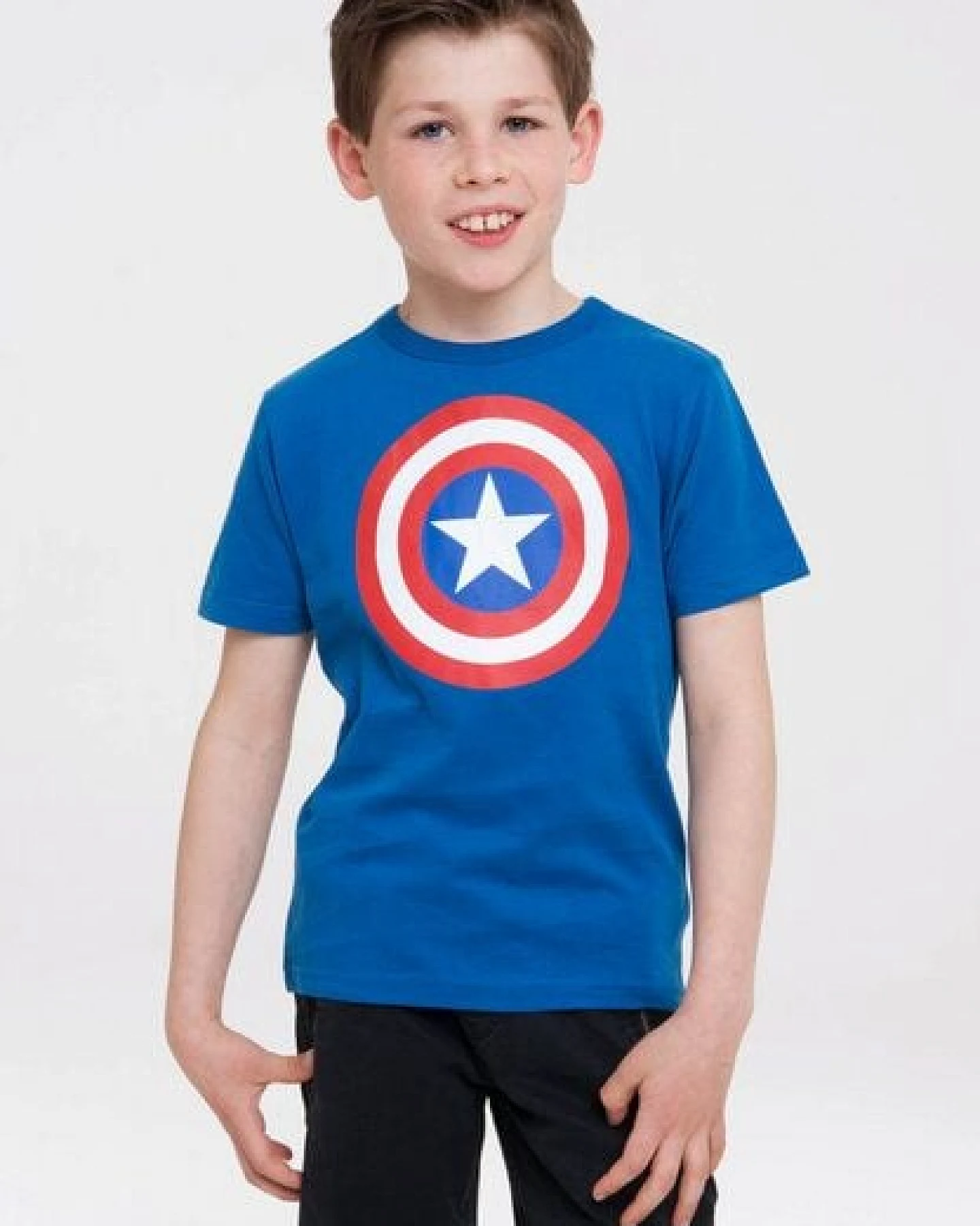 LOGOSH!RT LOGOSHIRT - Marvel - Captain America - Shield - Logo - Kinder - Bio T-Shirt – Ansicht 3