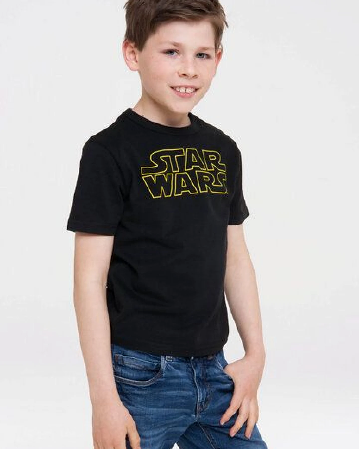 LOGOSH!RT LOGOSHIRT - Star Wars - Schriftzug - Logo - Organic - Bio T-Shirt Print - Kinder – Ansicht 3