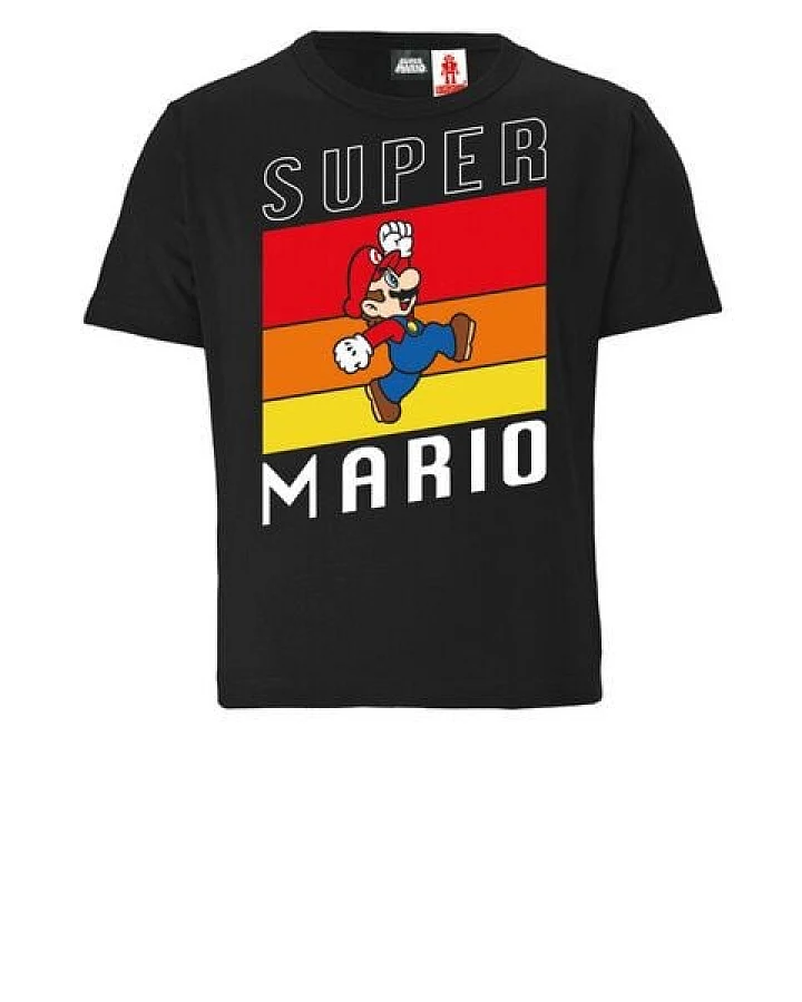 LOGOSH!RT LOGOSHIRT - Videogame - Super Mario - Sprung - Organic - Bio T-Shirt Print - Kinder