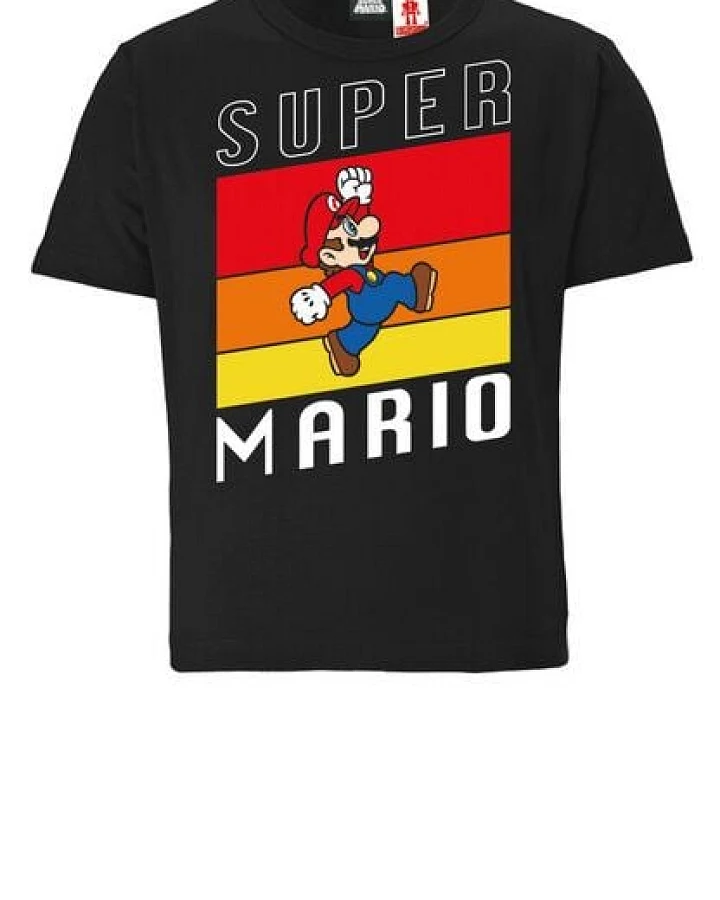 LOGOSH!RT LOGOSHIRT - Videogame - Super Mario - Sprung - Organic - Bio T-Shirt Print - Kinder
