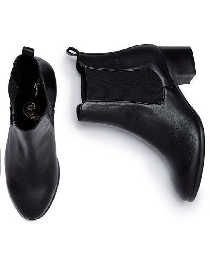 Will's Vegan Shop Almond Toe Chelsea Boots