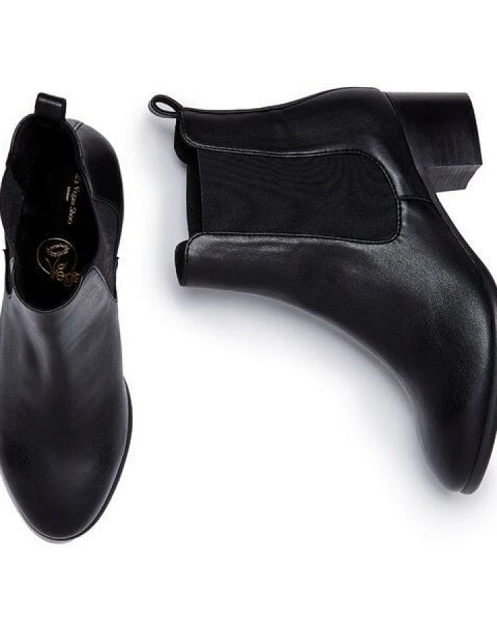 Will's Vegan Shop Almond Toe Chelsea Boots