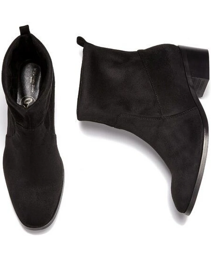 Will's Vegan Shop Sock Booties in schwarzem veganen Wildleder