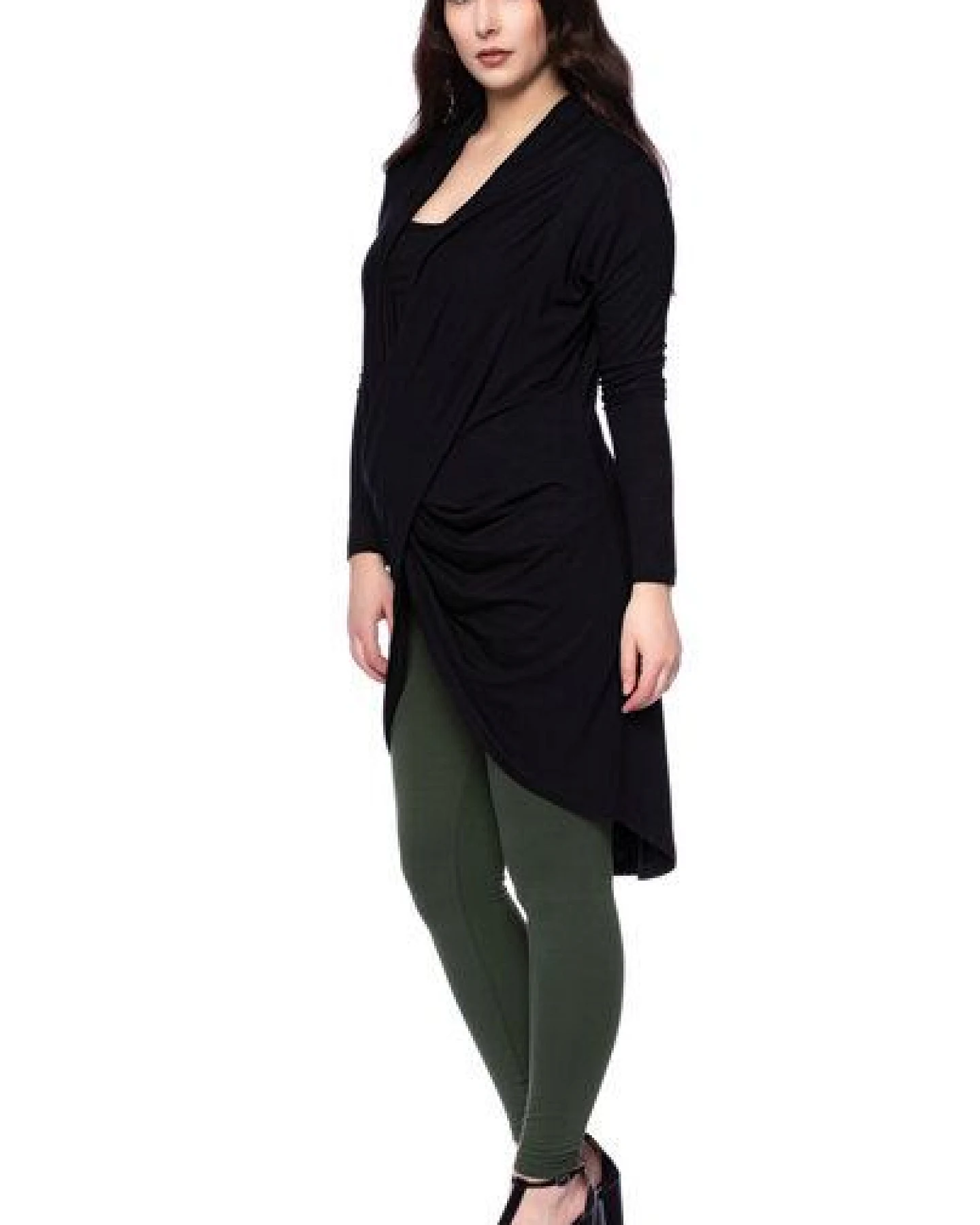 Ingoria ADALIA Jersey Tunika in figurschmeichelnder Wickel-Optik – Ansicht 3
