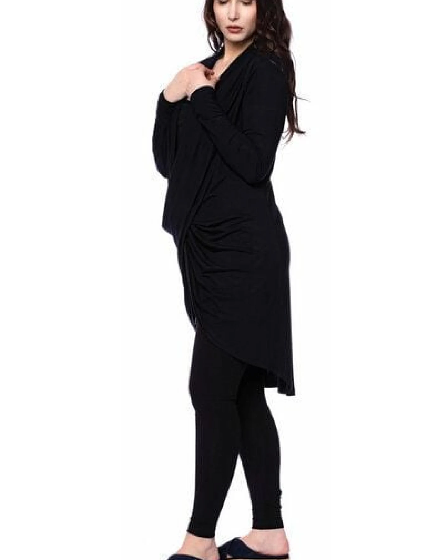 Ingoria ADALIA Jersey Tunika in figurschmeichelnder Wickel-Optik – Ansicht 4