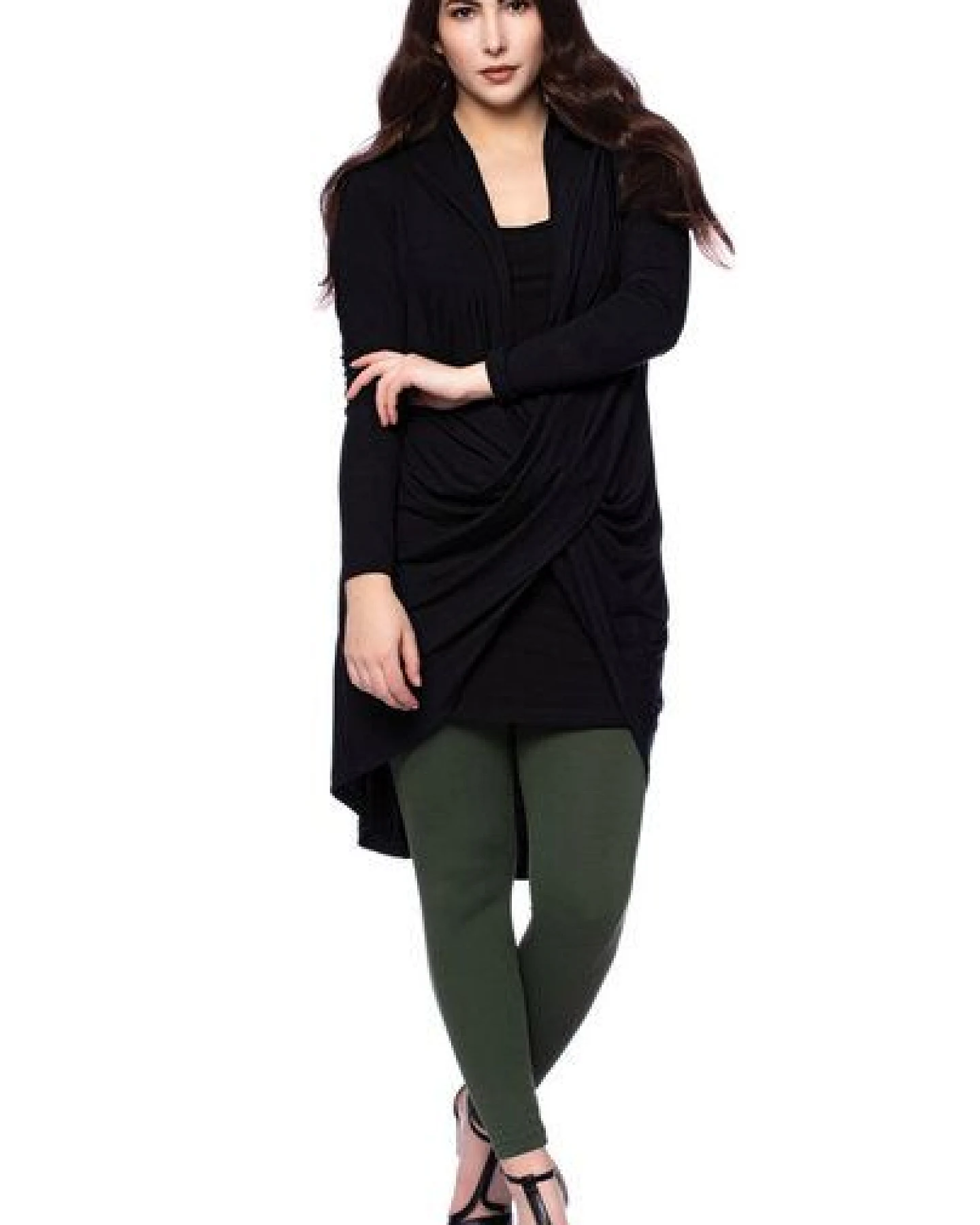 Ingoria ADALIA Jersey Tunika in figurschmeichelnder Wickel-Optik – Ansicht 2