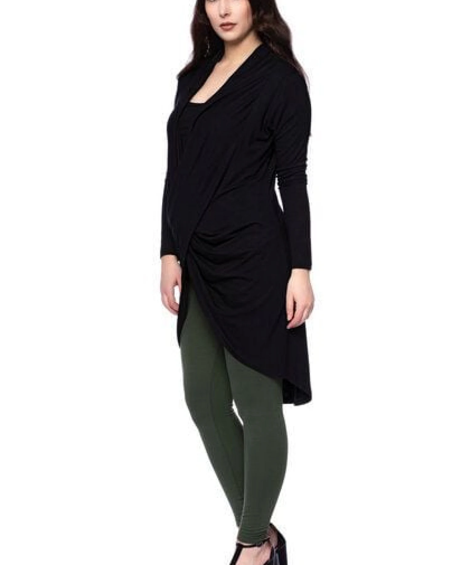 Ingoria ADALIA Jersey Tunika in figurschmeichelnder Wickel-Optik – Ansicht 3