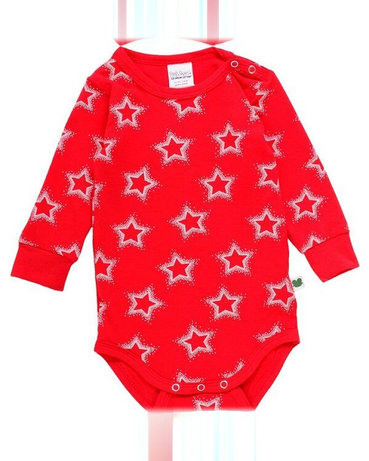 Fred's World by Green Cotton "Green Cotton" Body rot mit Sternen