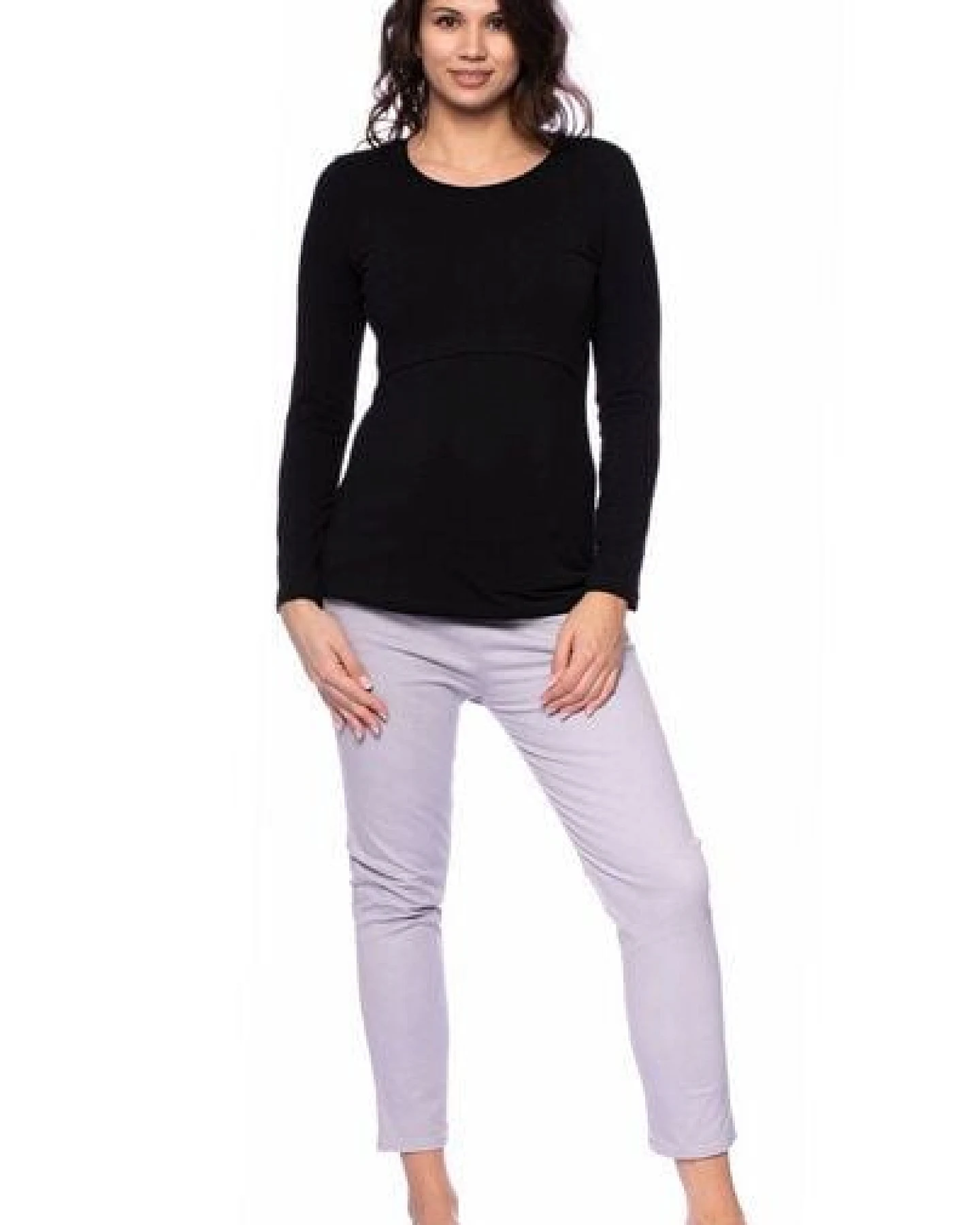 Milchshake 103 BASIC Umstands- und Stillshirt langarm aus Bio-Baumwolle – Ansicht 2